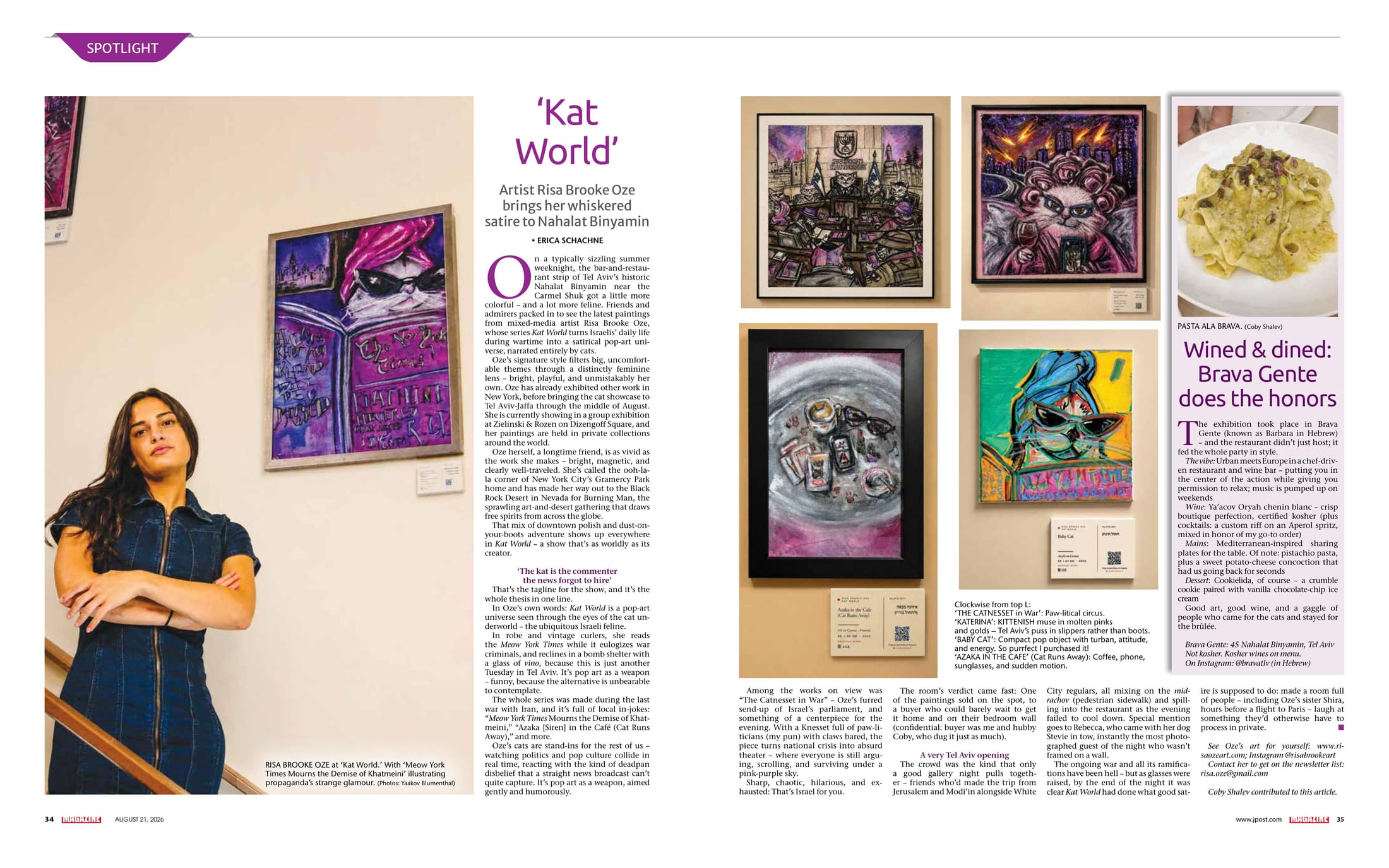 The Jerusalem Post — full-page 'Kat World' feature